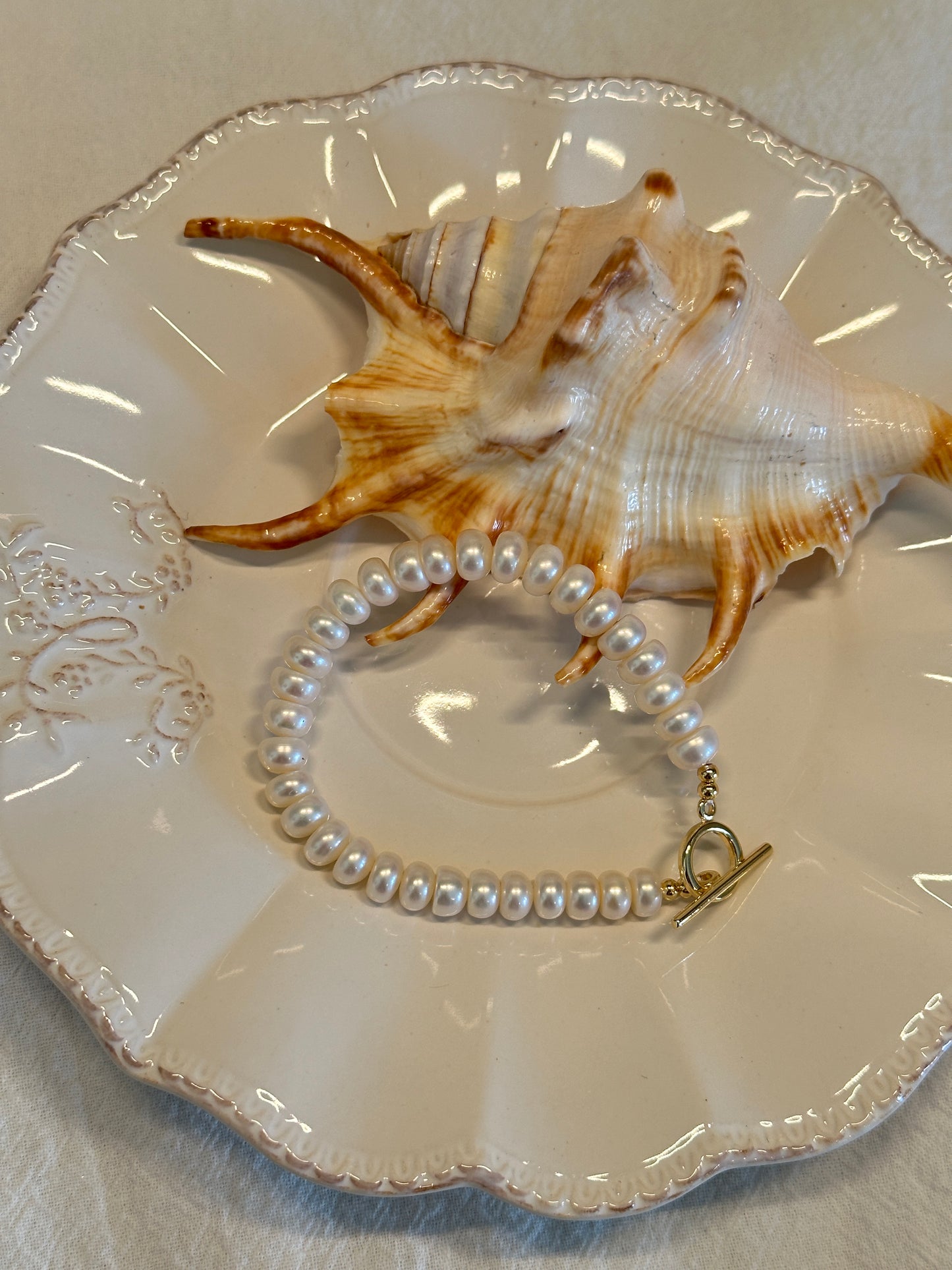 Serene Abacus Pearl Bracelet