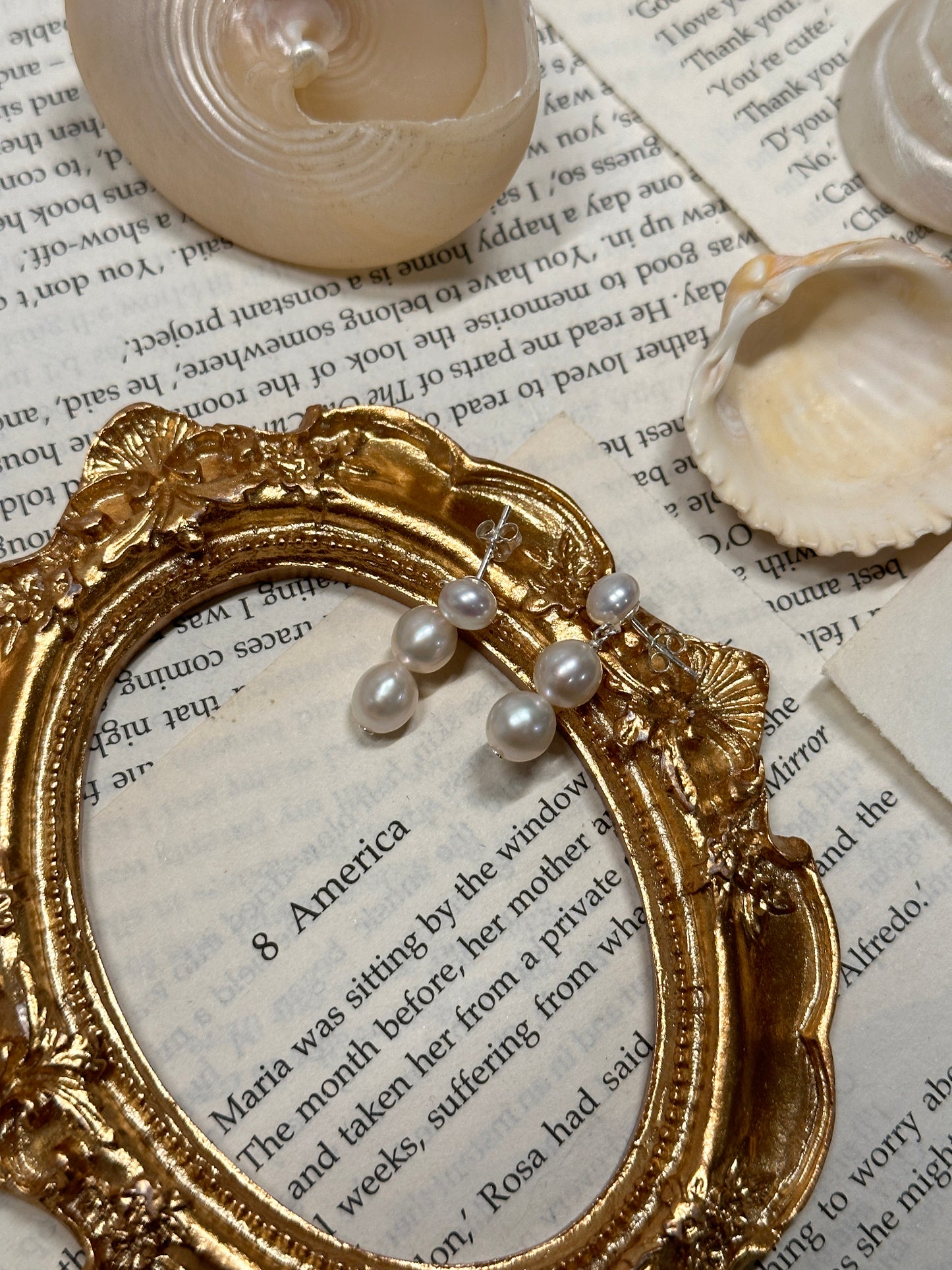 Radiant Pearl Silver Earrings