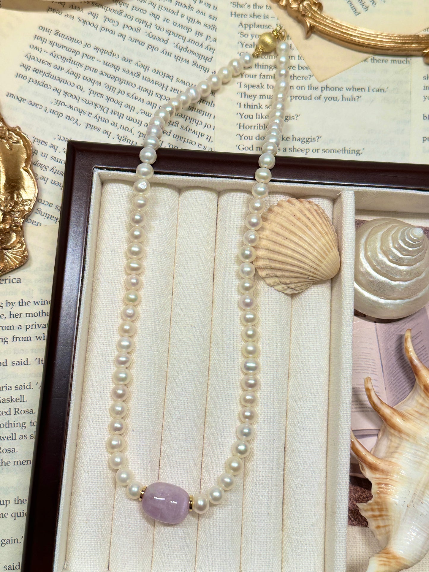 Enchanting Amethyst Pearl Necklace