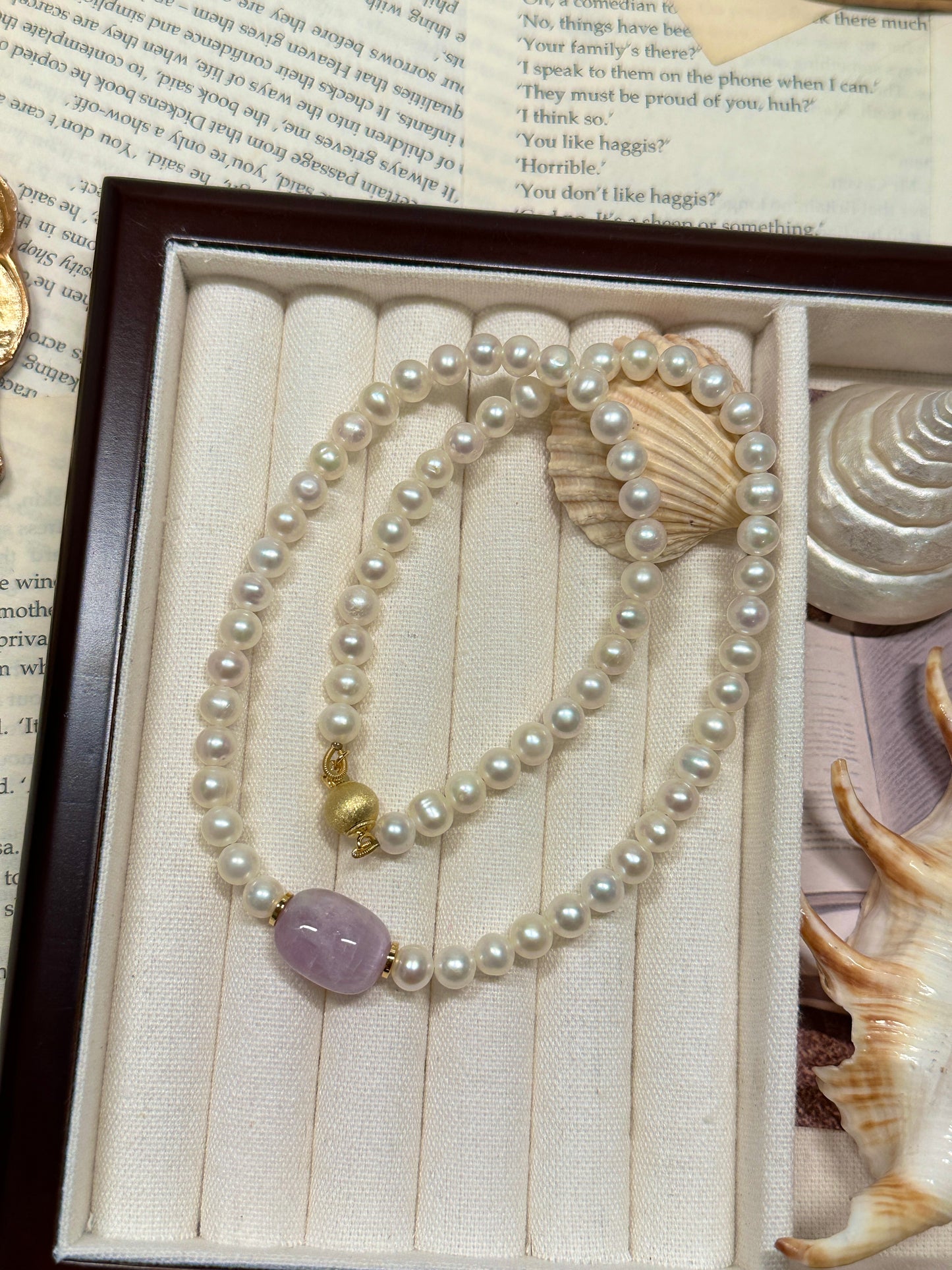 Enchanting Amethyst Pearl Necklace