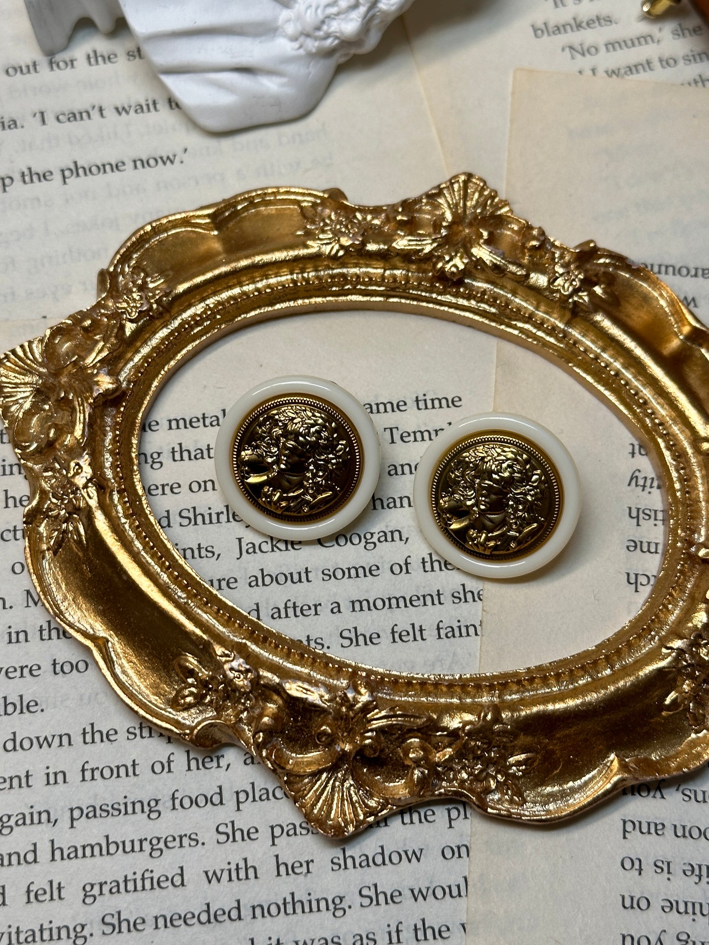 Vintage Resin Metal Earrings