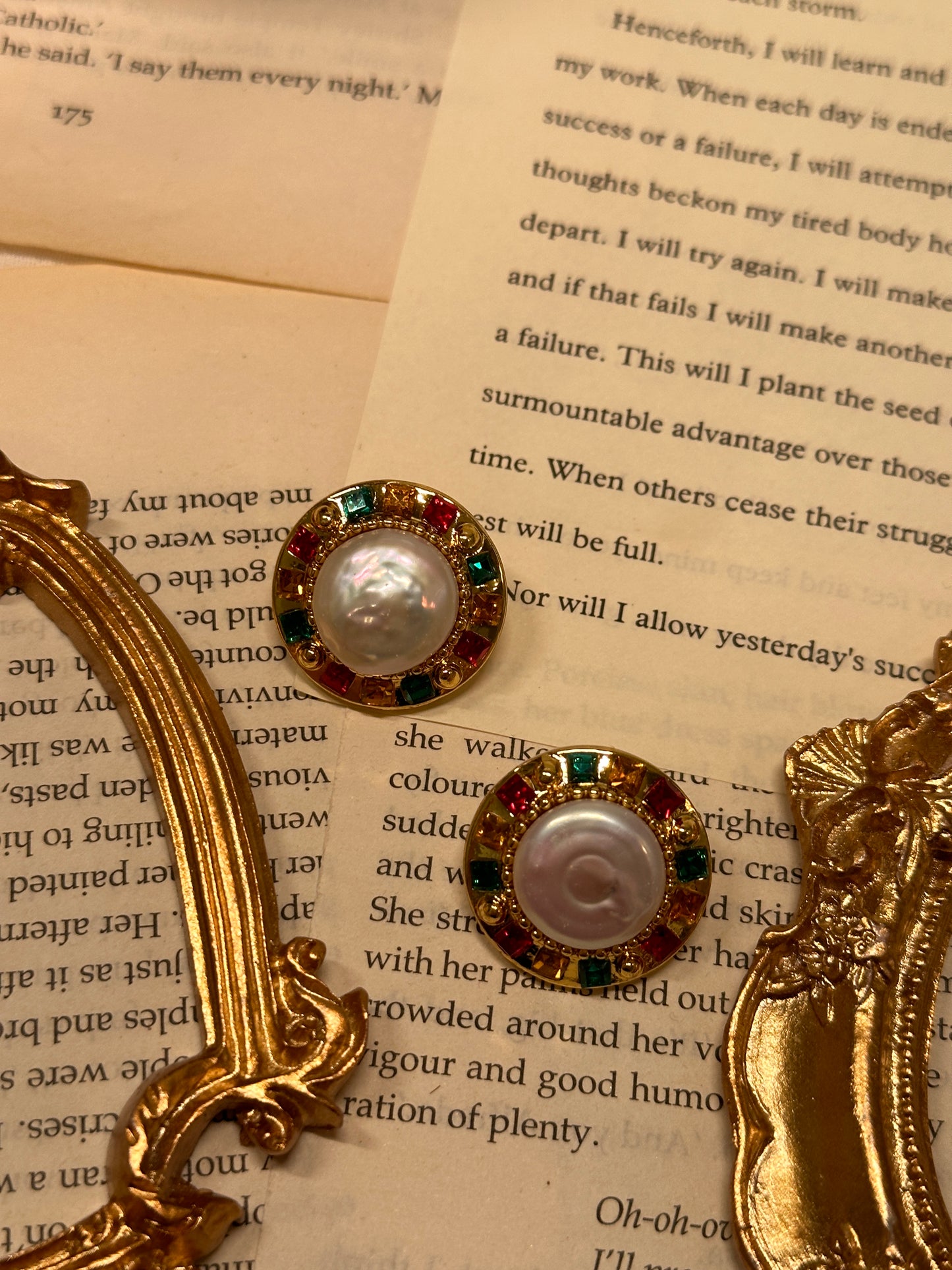 Elegant Baroque Shell Pearl Earrings