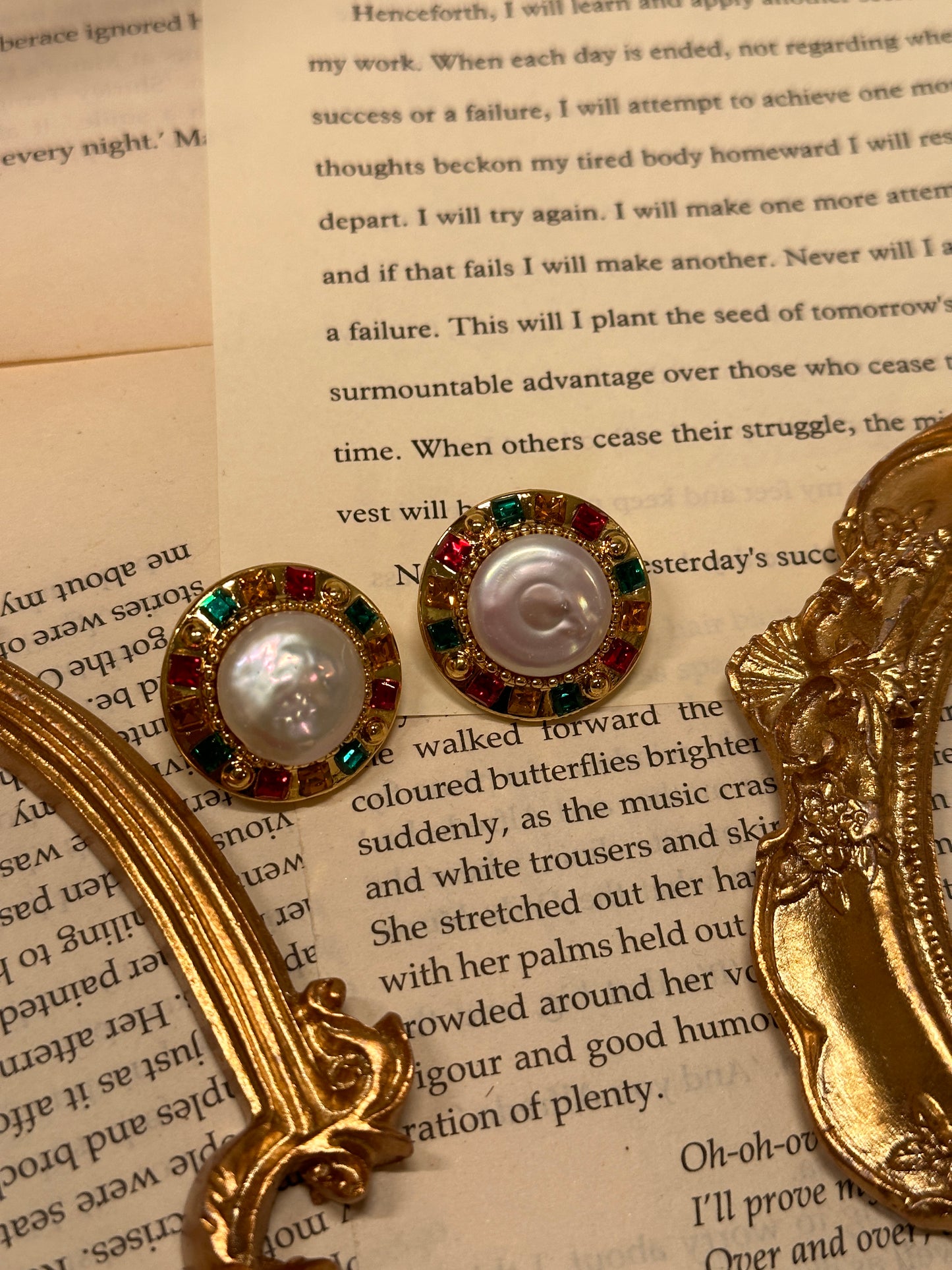 Elegant Baroque Shell Pearl Earrings