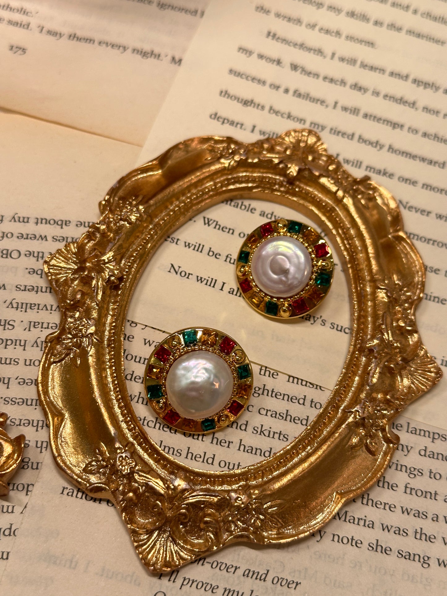 Elegant Baroque Shell Pearl Earrings