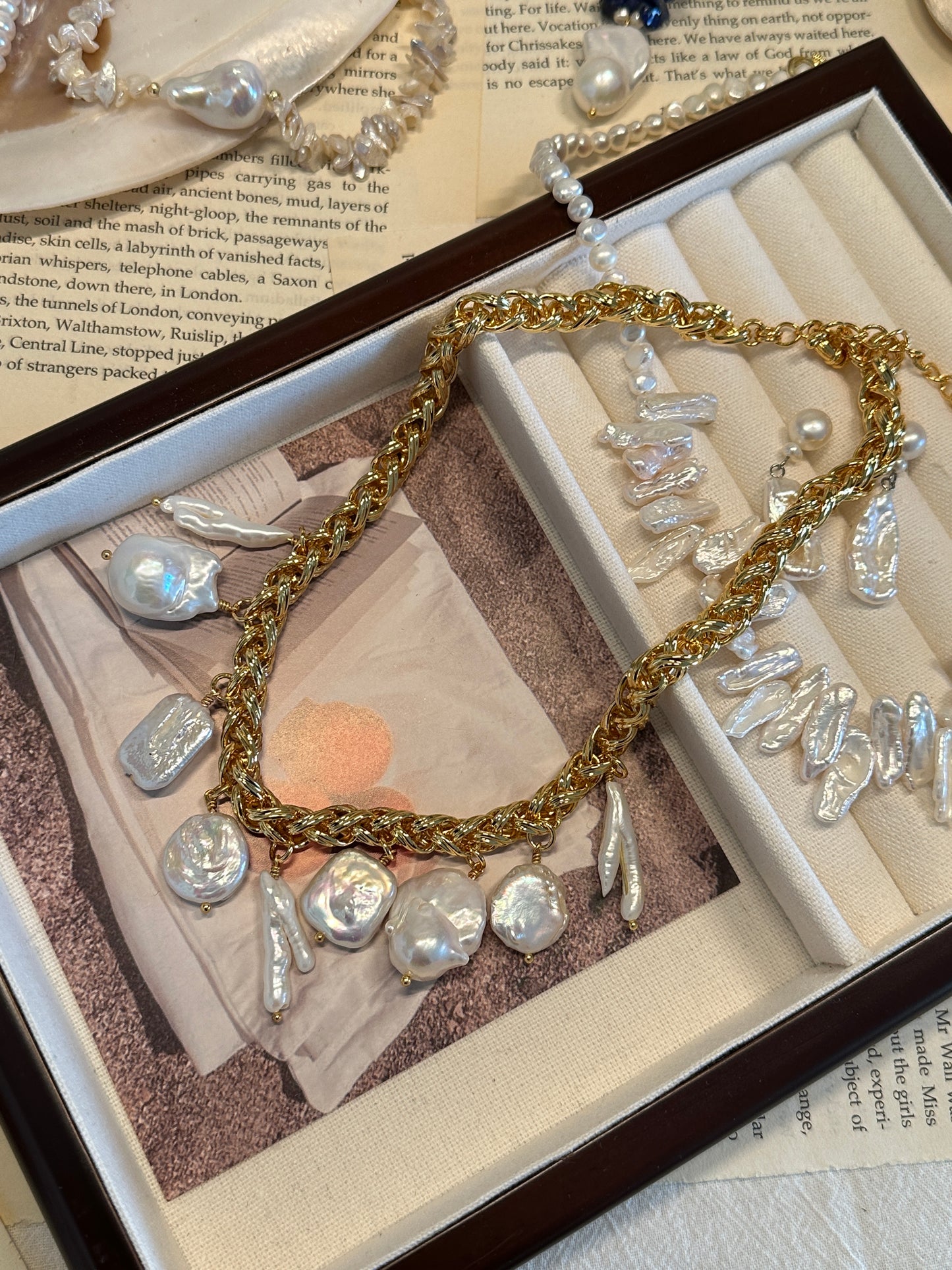 Opulent Baroque Pearl Necklace