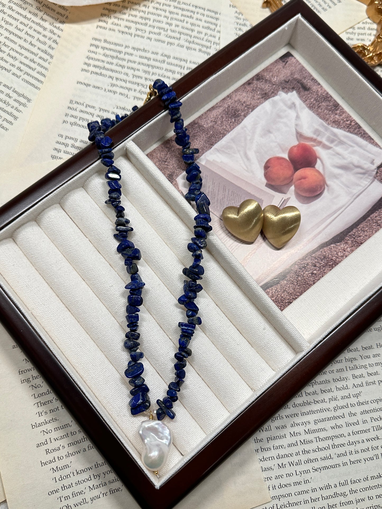Majestic Lapis Lazuli Baroque Pearl Necklace