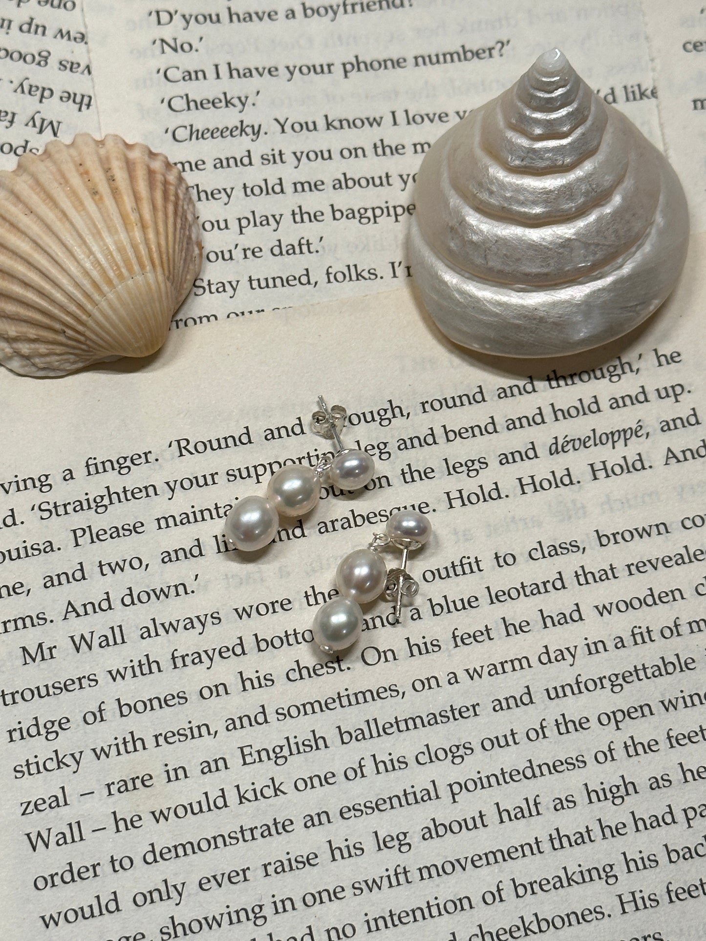 Radiant Pearl Silver Earrings