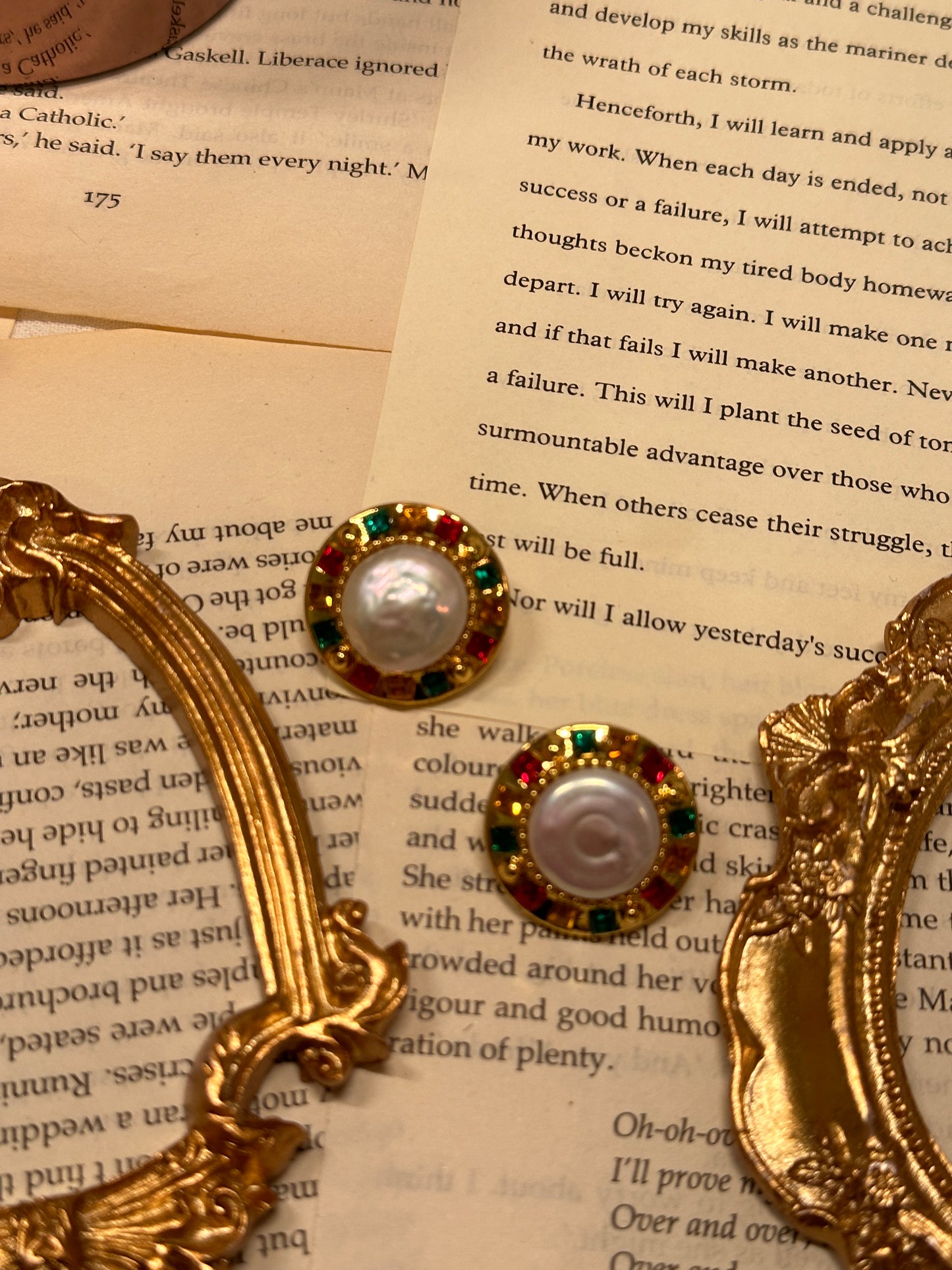 Elegant Baroque Shell Pearl Earrings