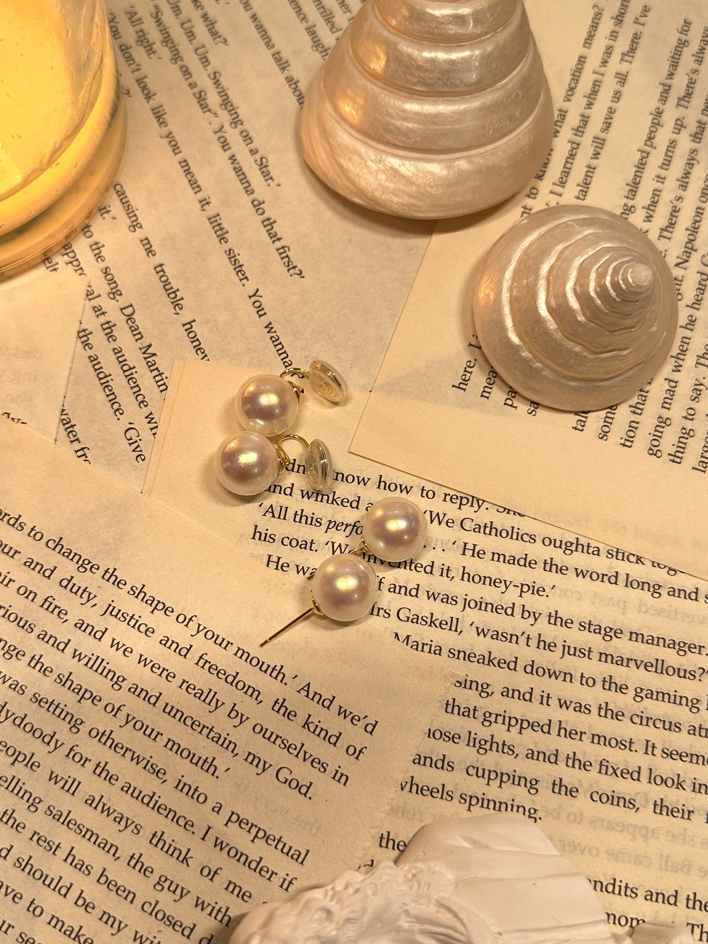 12mm Shell Pearl Earrings/Ear Clips