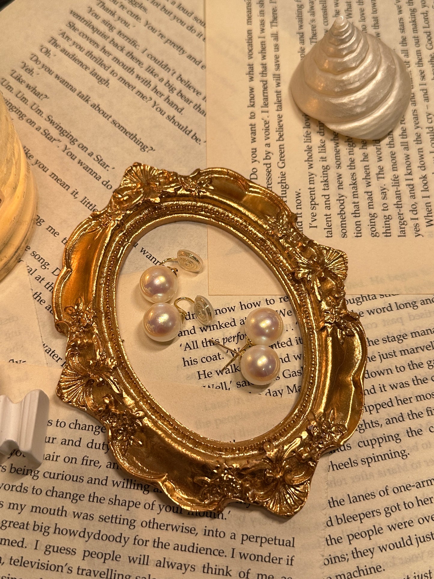12mm Shell Pearl Earrings/Ear Clips