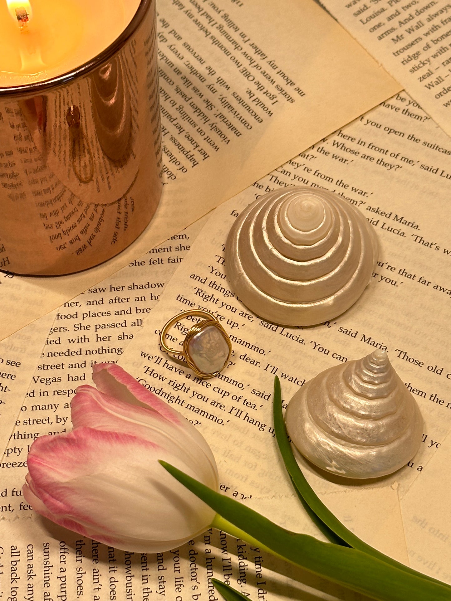 Handmade Natural Baroque Pearl Ring