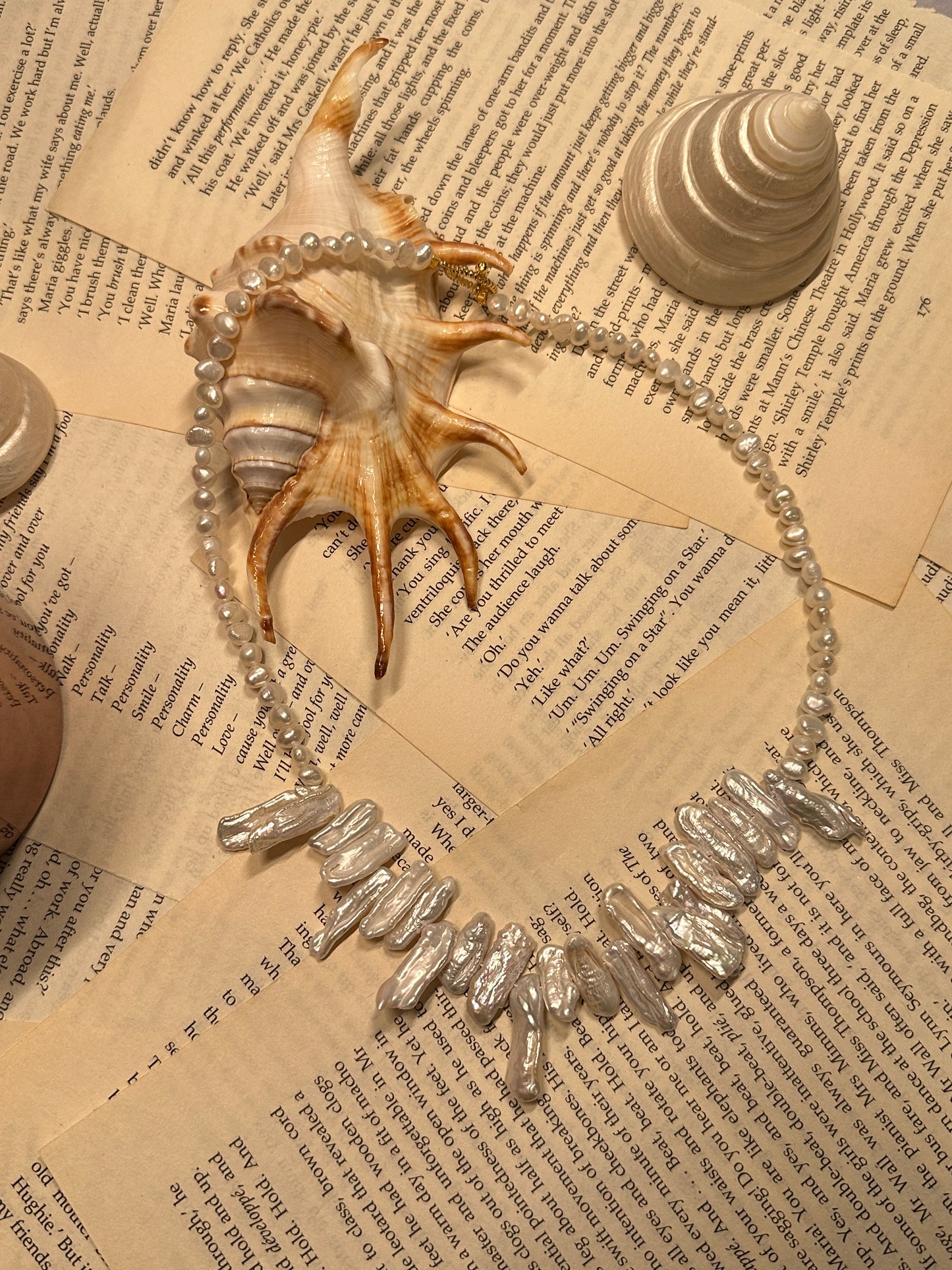 Collier de perles de Pipa Baroque fait à la main