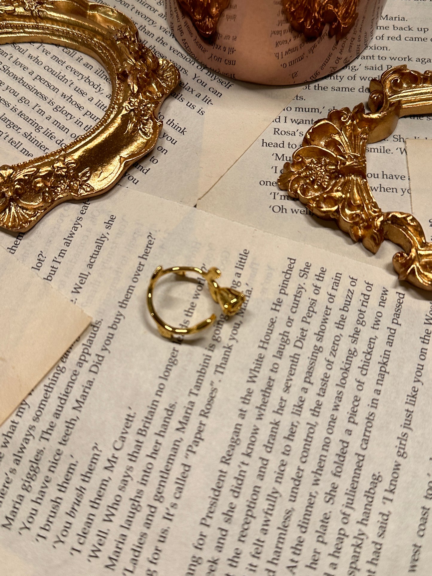 Bague rosette vintage française