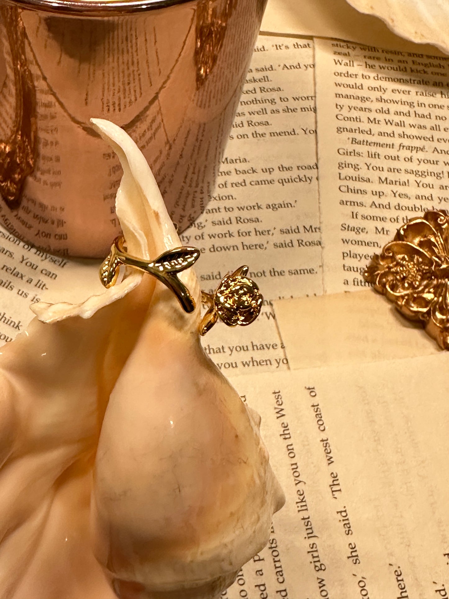 Bague rosette vintage française