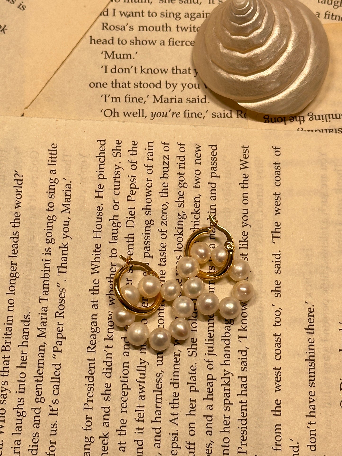 French Style Creative Pearl Ring Earrings